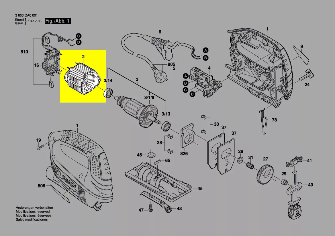 Stator réf. 2 609 002 875 Bosch